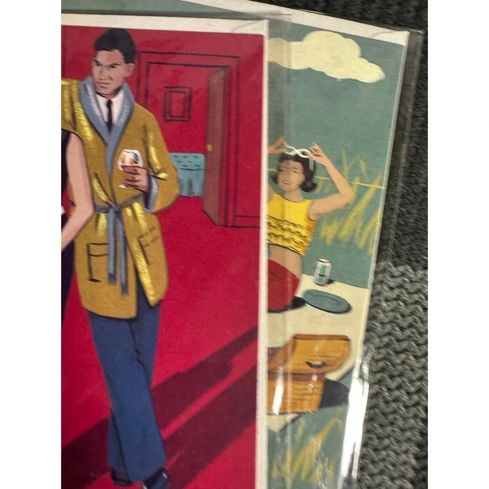 Mid century modern stationary card set of 2  NWT